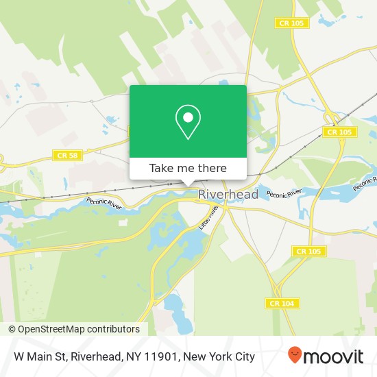 W Main St, Riverhead, NY 11901 map