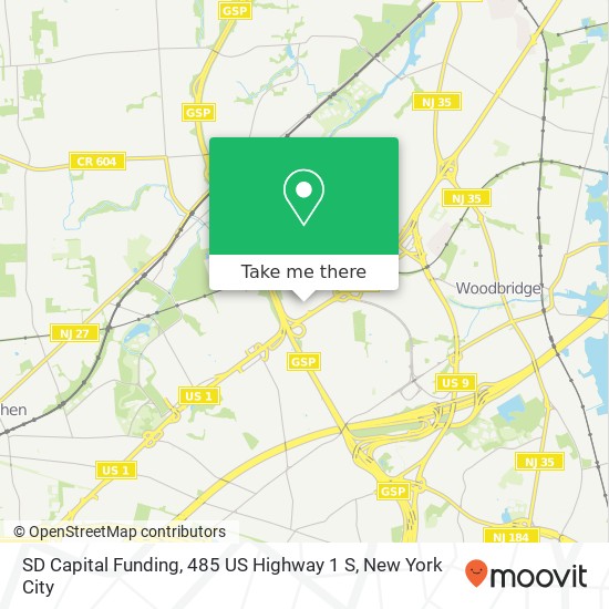 Mapa de SD Capital Funding, 485 US Highway 1 S