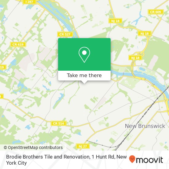 Brodie Brothers Tile and Renovation, 1 Hunt Rd map