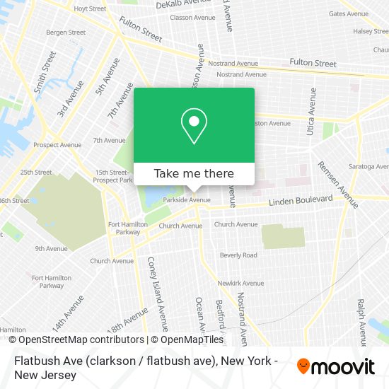 Mapa de Flatbush Ave (clarkson / flatbush ave)