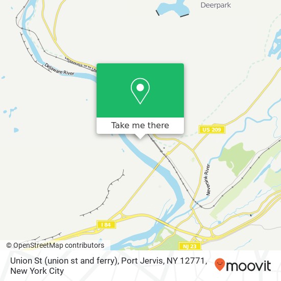 Mapa de Union St (union st and ferry), Port Jervis, NY 12771