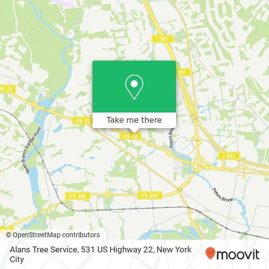 Mapa de Alans Tree Service, 531 US Highway 22