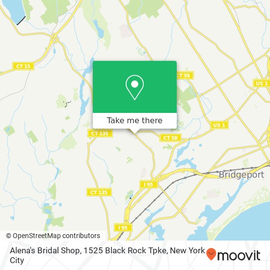 Mapa de Alena's Bridal Shop, 1525 Black Rock Tpke