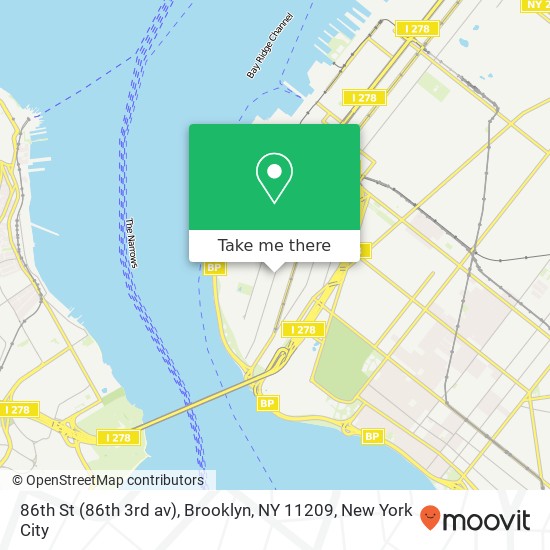 Mapa de 86th St (86th 3rd av), Brooklyn, NY 11209