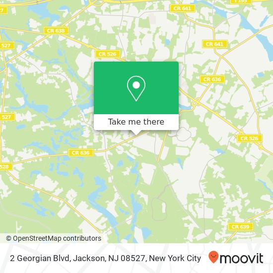 Mapa de 2 Georgian Blvd, Jackson, NJ 08527