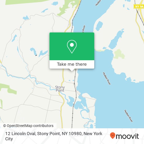 Mapa de 12 Lincoln Oval, Stony Point, NY 10980