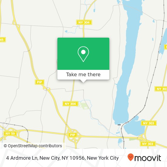 Mapa de 4 Ardmore Ln, New City, NY 10956