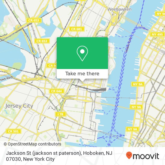 Mapa de Jackson St (jackson st paterson), Hoboken, NJ 07030