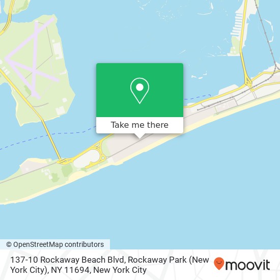 Mapa de 137-10 Rockaway Beach Blvd, Rockaway Park (New York City), NY 11694