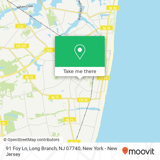 91 Foy Ln, Long Branch, NJ 07740 map