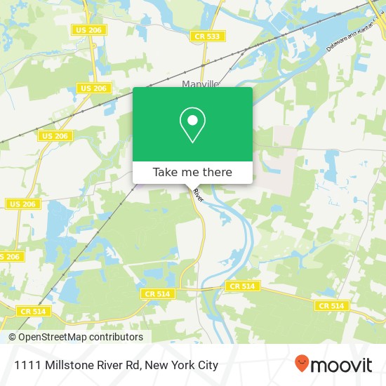 Mapa de 1111 Millstone River Rd, Hillsborough, NJ 08844