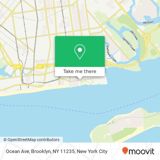 Mapa de Ocean Ave, Brooklyn, NY 11235