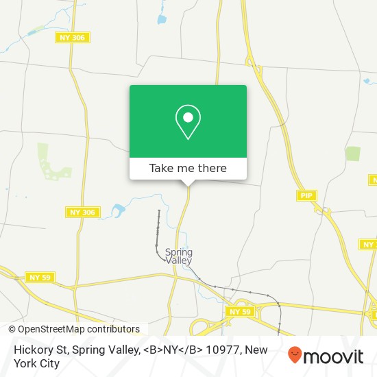Mapa de Hickory St, Spring Valley, <B>NY< / B> 10977