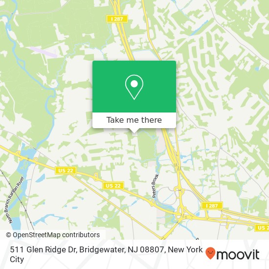 511 Glen Ridge Dr, Bridgewater, NJ 08807 map