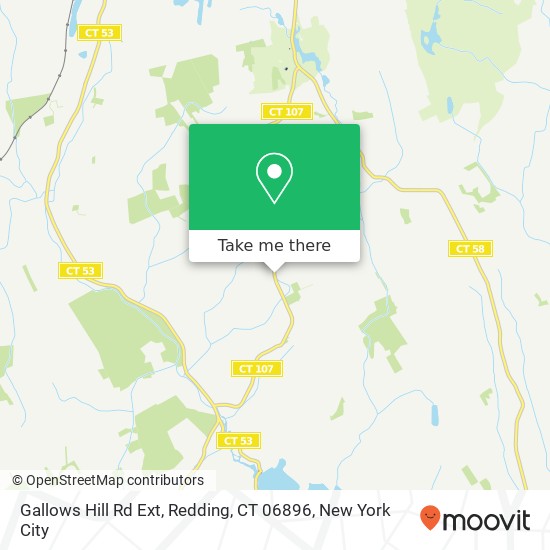 Mapa de Gallows Hill Rd Ext, Redding, CT 06896