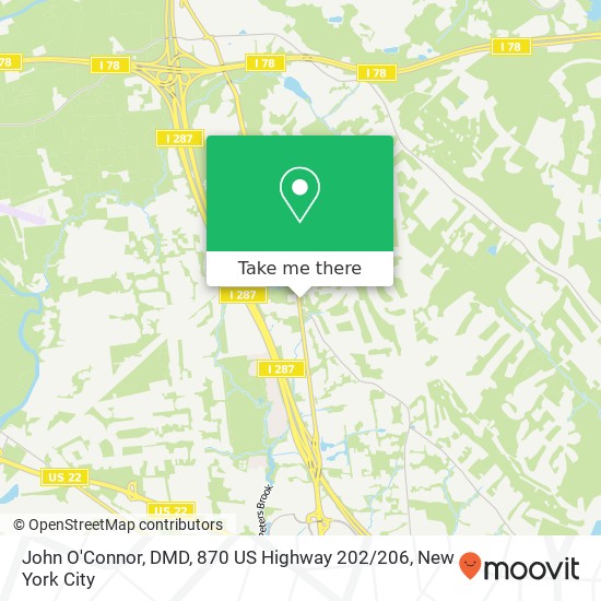 Mapa de John O'Connor, DMD, 870 US Highway 202 / 206