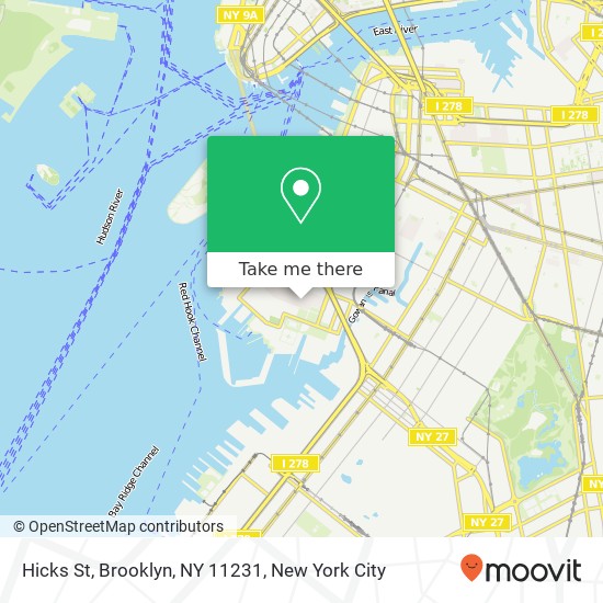 Mapa de Hicks St, Brooklyn, NY 11231