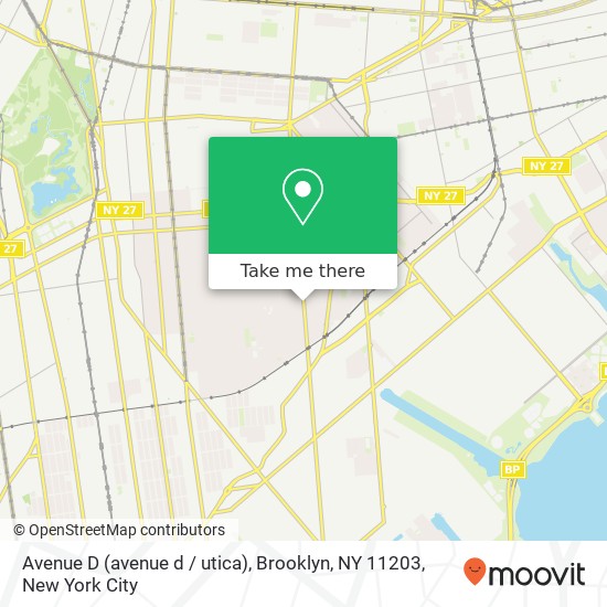 Avenue D (avenue d / utica), Brooklyn, NY 11203 map