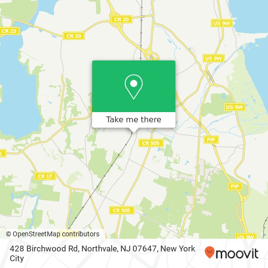 Mapa de 428 Birchwood Rd, Northvale, NJ 07647