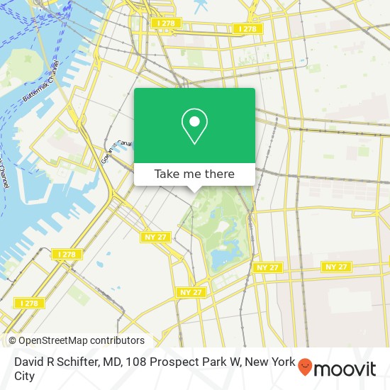 David R Schifter, MD, 108 Prospect Park W map