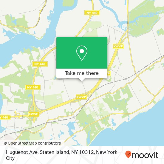 Mapa de Huguenot Ave, Staten Island, NY 10312