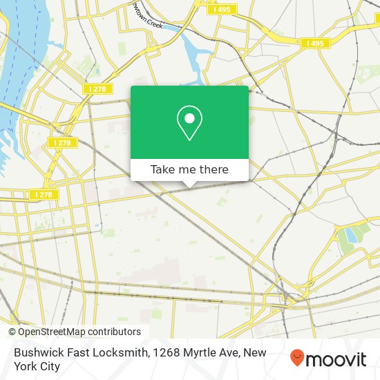 Bushwick Fast Locksmith, 1268 Myrtle Ave map