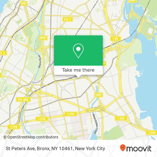 Mapa de St Peters Ave, Bronx, NY 10461