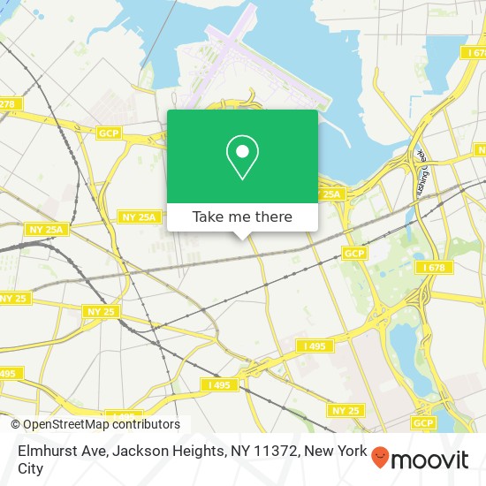 Elmhurst Ave, Jackson Heights, NY 11372 map