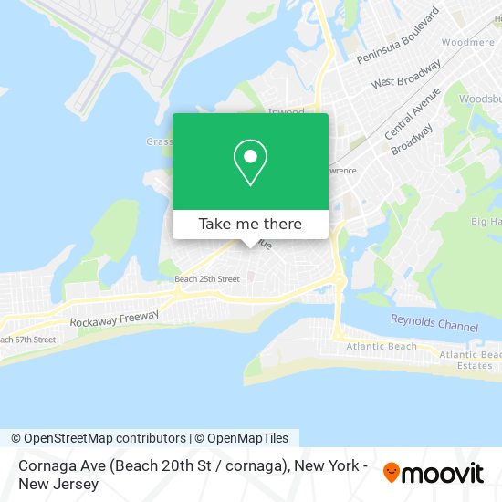 Mapa de Cornaga Ave (Beach 20th St / cornaga)