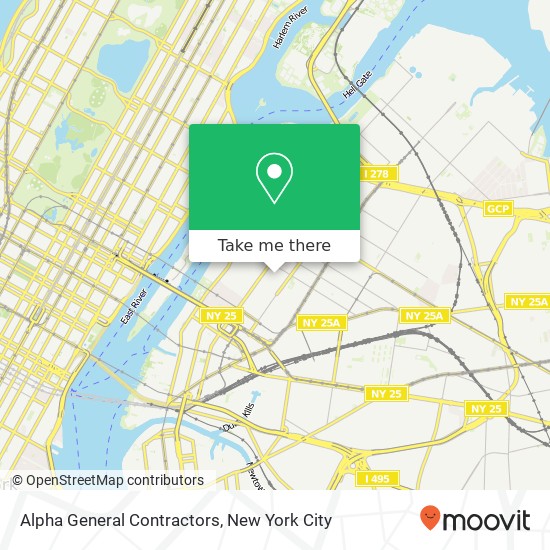 Alpha General Contractors map