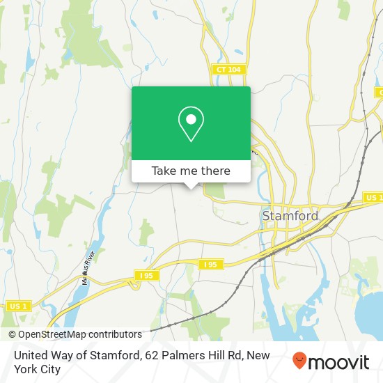Mapa de United Way of Stamford, 62 Palmers Hill Rd