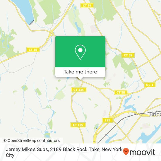 Mapa de Jersey Mike's Subs, 2189 Black Rock Tpke