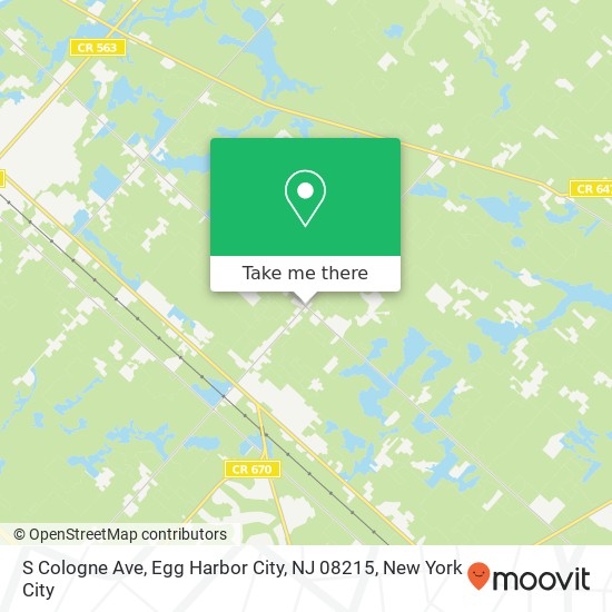 Mapa de S Cologne Ave, Egg Harbor City, NJ 08215