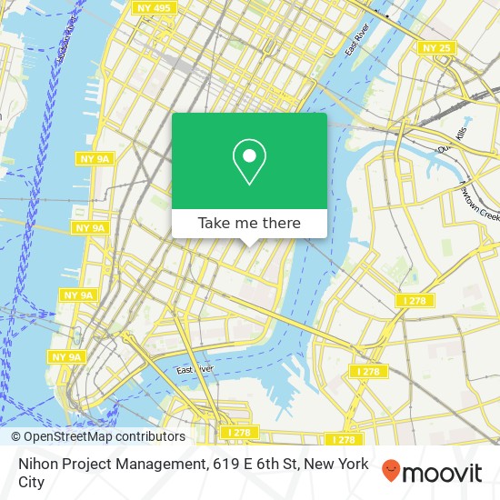 Mapa de Nihon Project Management, 619 E 6th St