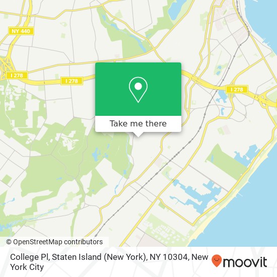 Mapa de College Pl, Staten Island (New York), NY 10304