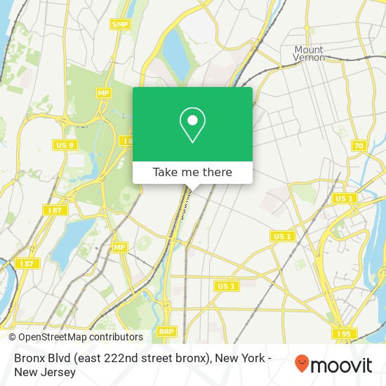 Bronx Blvd (east 222nd street bronx) map
