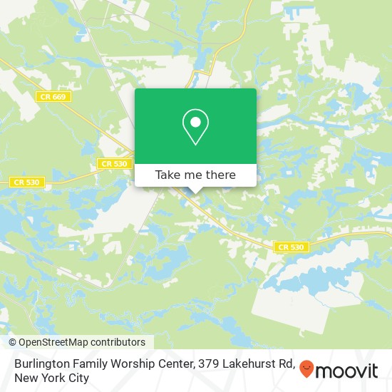 Burlington Family Worship Center, 379 Lakehurst Rd map