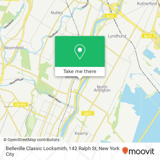 Mapa de Belleville Classic Locksmith, 142 Ralph St