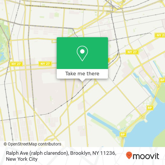 Mapa de Ralph Ave (ralph clarendon), Brooklyn, NY 11236