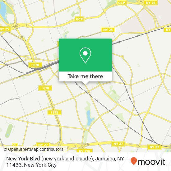 New York Blvd (new york and claude), Jamaica, NY 11433 map