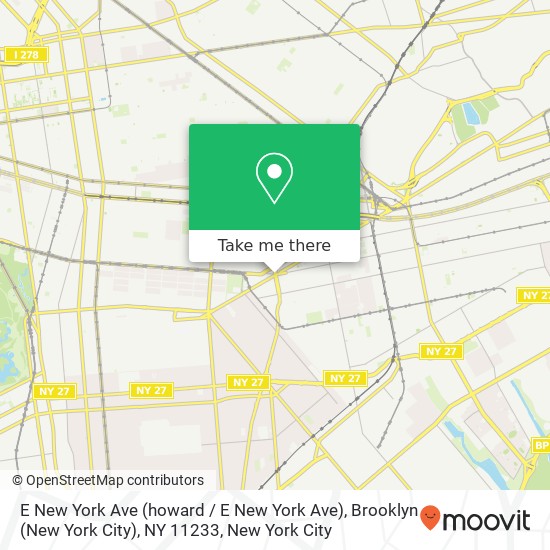 E New York Ave (howard / E New York Ave), Brooklyn (New York City), NY 11233 map