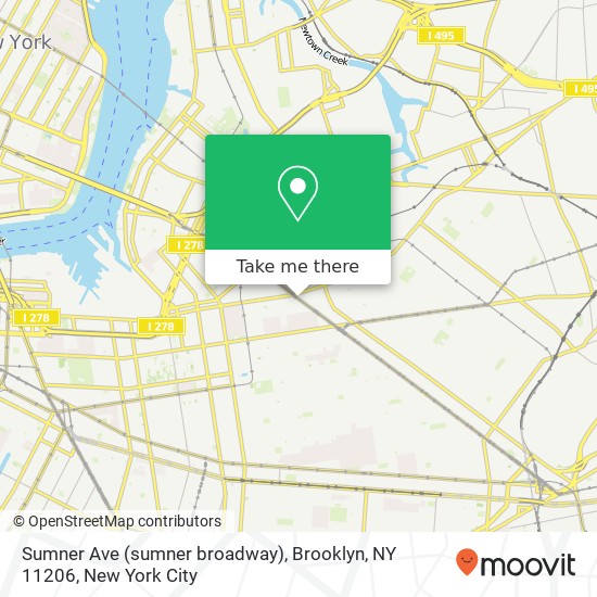Sumner Ave (sumner broadway), Brooklyn, NY 11206 map