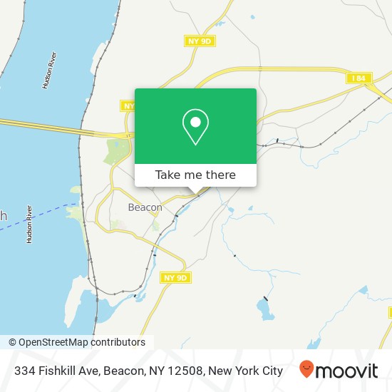 Mapa de 334 Fishkill Ave, Beacon, NY 12508