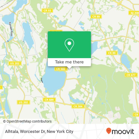 Mapa de Alhtala, Worcester Dr