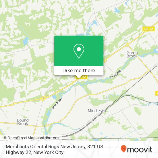 Mapa de Merchants Oriental Rugs New Jersey, 321 US Highway 22