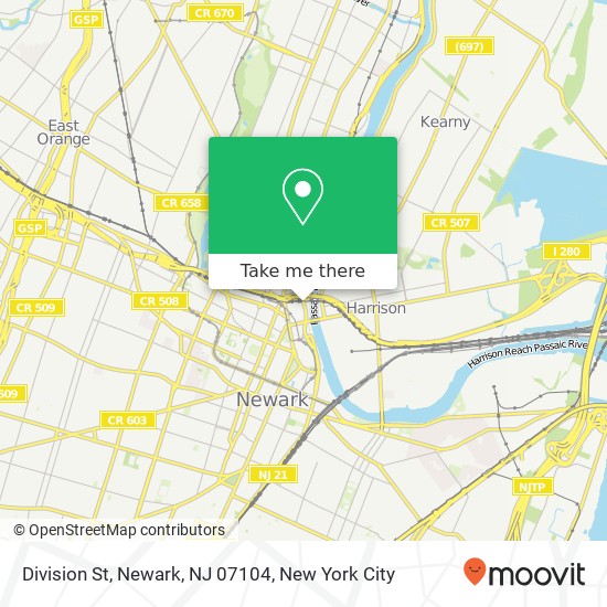 Division St, Newark, NJ 07104 map