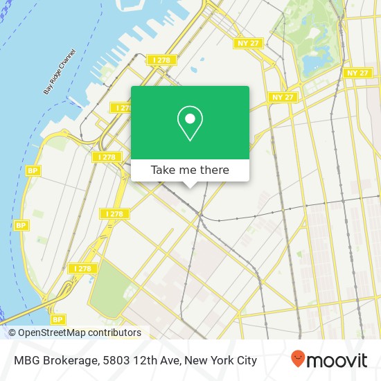 Mapa de MBG Brokerage, 5803 12th Ave