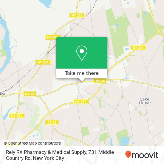 Rely RX Pharmacy & Medical Supply, 731 Middle Country Rd map