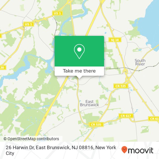 26 Harwin Dr, East Brunswick, NJ 08816 map