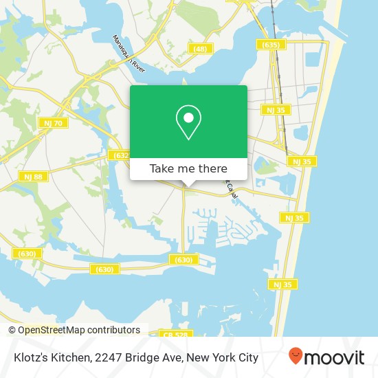 Mapa de Klotz's Kitchen, 2247 Bridge Ave